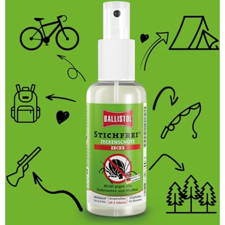 Ballistol 26900 Stichfrei Zeckenschutz, 100ml, langanhaltender Hautschutz mit 20% Icaridin für Outdoor-Aktivitäten – Bild 5