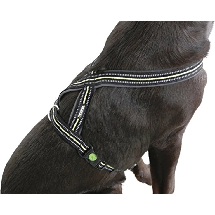 flexi 80235 Geschirr Xenos 18mmx40-60cm, schwarz/neongelb, 0.12 kg – Bild 1