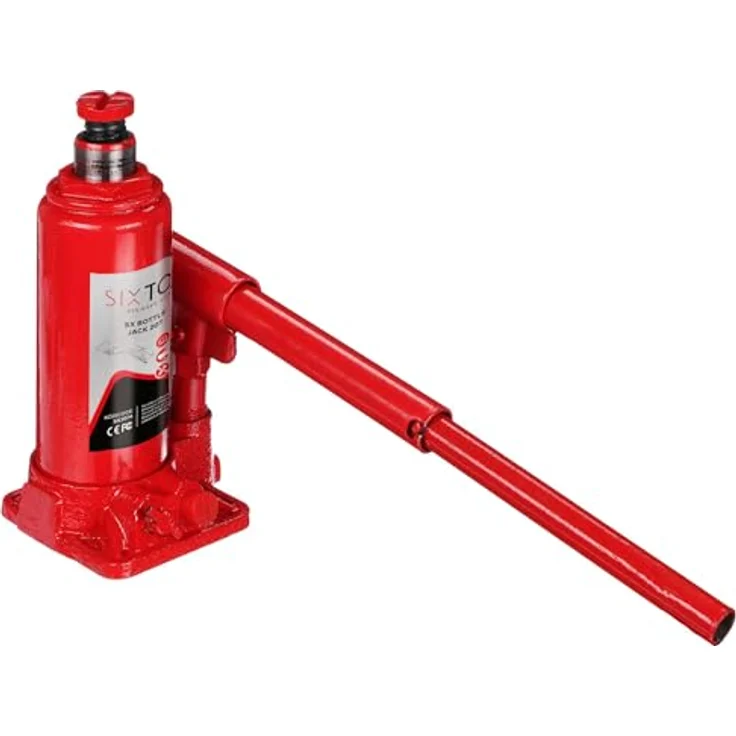 Sixtol SX BOTTLE JACK 20T, Hydraulischer Flaschenheber mit 20 Tonnen Hubkapazität, rot – Bild 6