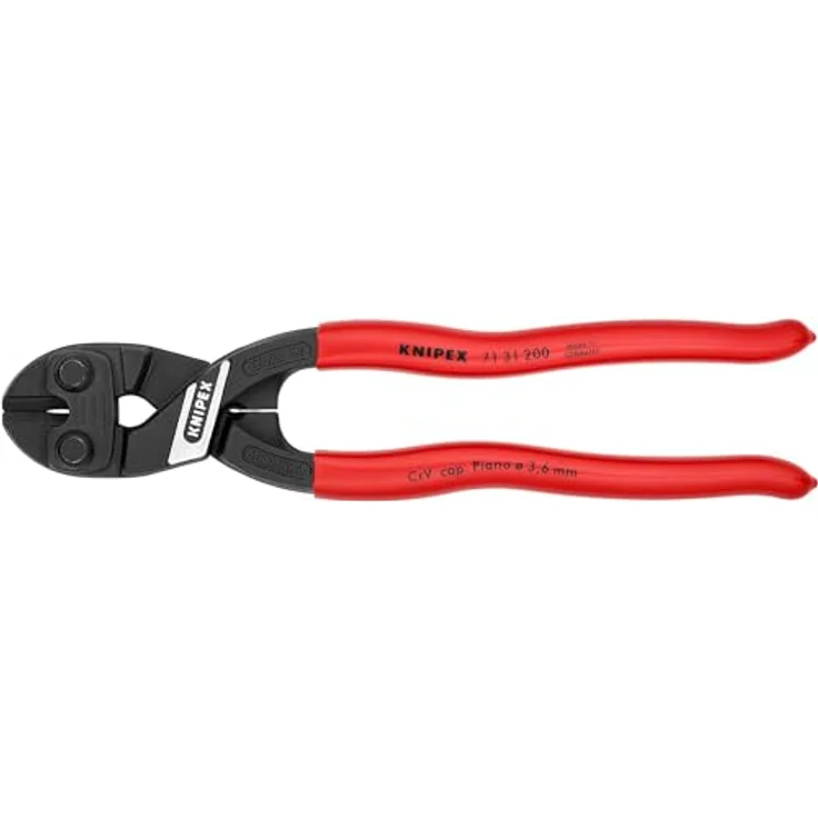 KNIPEX 71 31 200 SB CoBolt Kompakt-Bolzenschneider mit Kunststoff überzogen schwarz atramentiert 200 mm – Bild 3