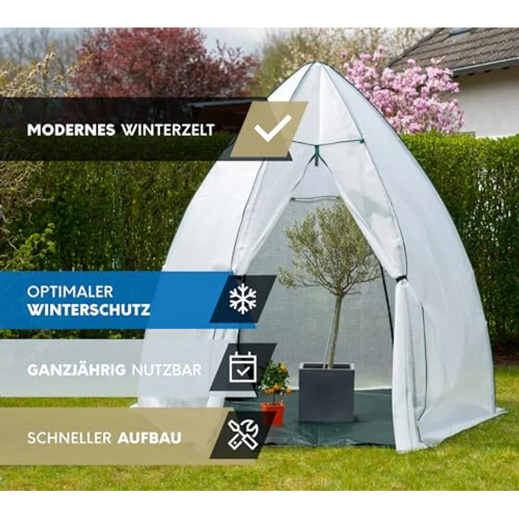 WESTMANN Überwinterungszelt Avocado | 250x250x250 cm | Pflanzenschutz & Foliengewächshaus zum Überwintern von Pflanzen – Bild 2