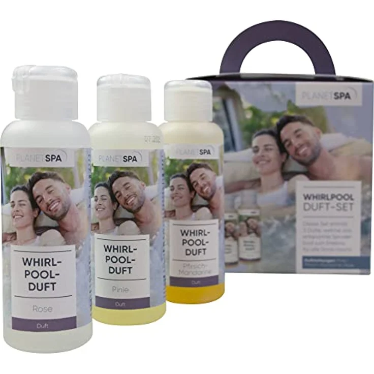 Planet Whirlpool Duft-Set 3teilig mit Pinie, Pfirsich-Mandarine und Rose, hochkonzentriert und alkoholfrei – Bild 5