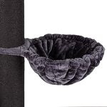 Happypet Liegemulden für XXL Kratzbaum Schlafmulde Zubehör für große Katzen (Maine Coon) Ø 45cm, Anthrazit