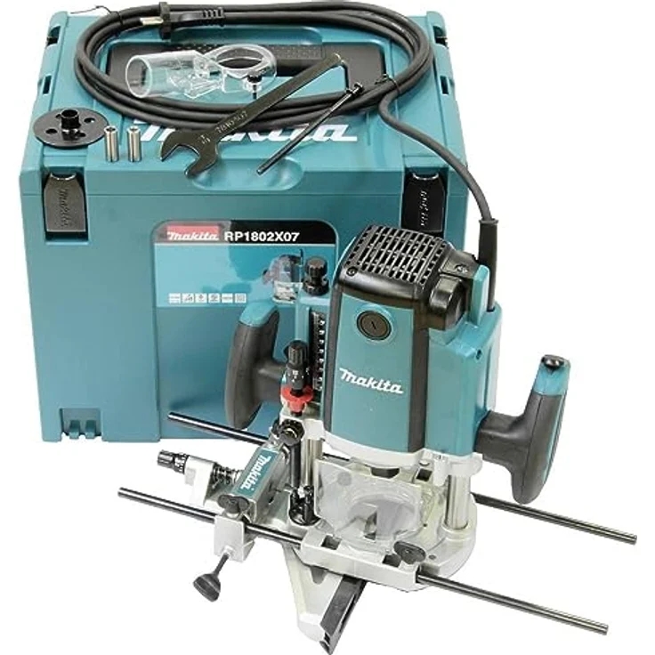 Makita RP1802X07 Oberfräse 1.850 W im MAKPAC, mit Anti-Restart-Funktion, Sanftanlauf und Revolver-Tiefeneinstellung – Bild 1