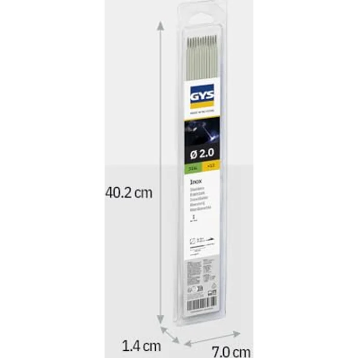 GYS 12 Edelstahl-Elektroden - 316 L - Durchmesser 2,0 mm - Blister, 1 Stück, 082359 – Bild 8