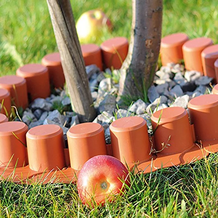 Rasenkante 8,1m Beetumrandung Gartenpalisade Beeteinfassung Randstein Palisade – Bild 3