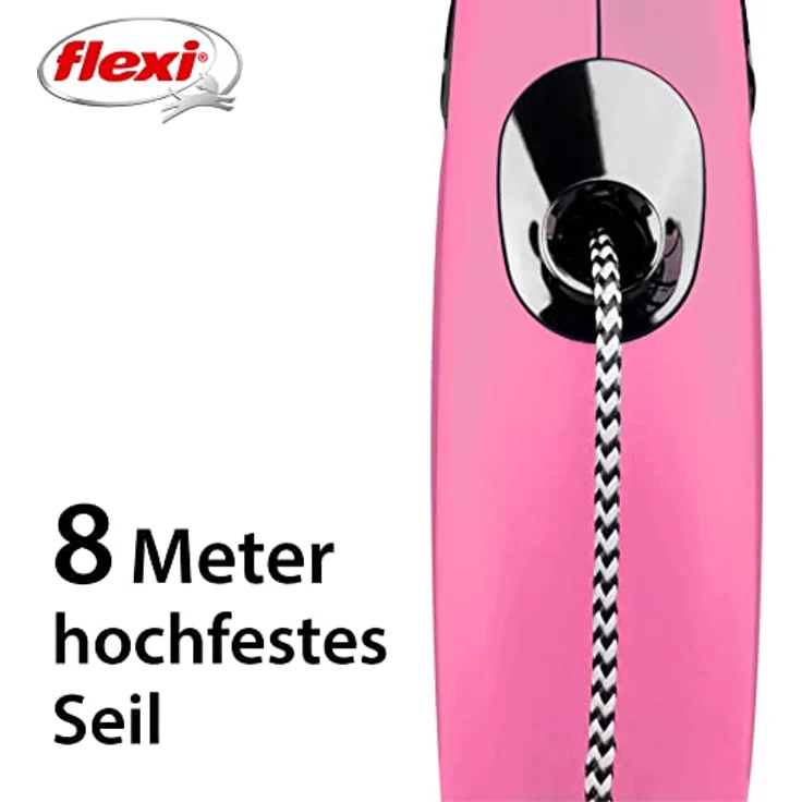 Flexi Hundeleine New Classic S Länge: 8 m, pink – Bild 3