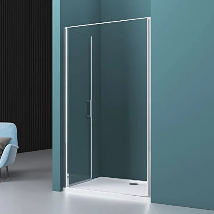 Mai & Mai Dusch-Drehtür Nischentür Duschtür Duschabtrennung 8mm ESG mit NANO T66, 90x195 cm, Klarglas, elegante Doppeldrehtür mit Hebe & Senkmechanismus – Bild 3