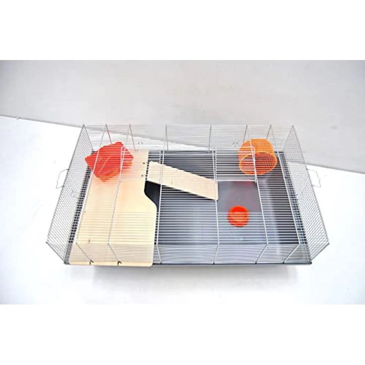 Ollesch Mäusekäfig Hamsterkäfig Nagerkäfig 78x47x30cm grau mit Zubehör – Bild 5