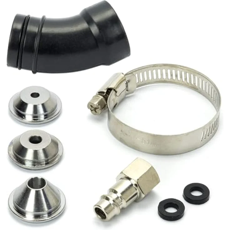Mar-Pol Lackierpistole Trichterpistole, 7,5L Farbbehälter, 4/6/8mm Düsen, Gelenk Schnellkupplung, 6-tlg. Set – Bild 4