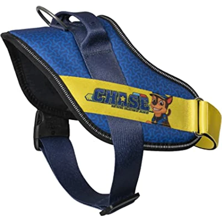 JULIUS K-9 Paw Patrol Hundegeschirr, Größe: M/0, Chase - Stadtgeschirr mit robustem Aufbau und reflektierenden Elementen, blau – Bild 4