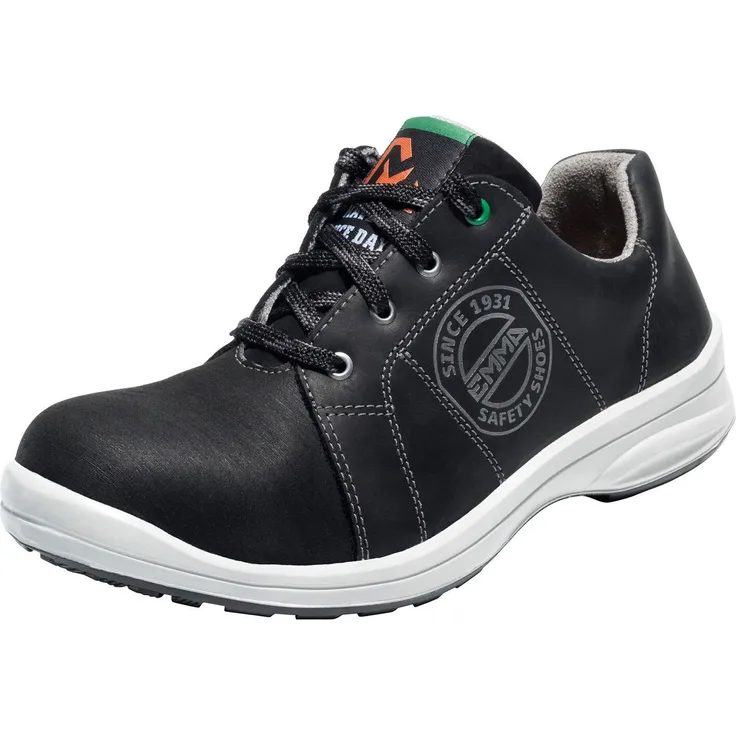 Emma Damen Sicherheitsstiefel Jess S3, Atmungsaktives Nubukleder, Antibakterielles Innenfutter, Rutschfeste Sohle, Schwarz, Größe 38