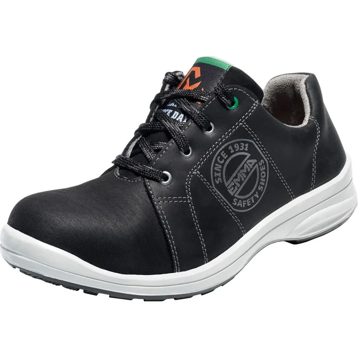Emma Damen Sicherheitsstiefel Jess S3, Atmungsaktives Nubukleder, Antibakterielles Innenfutter, Rutschfeste Sohle, Schwarz, Größe 38