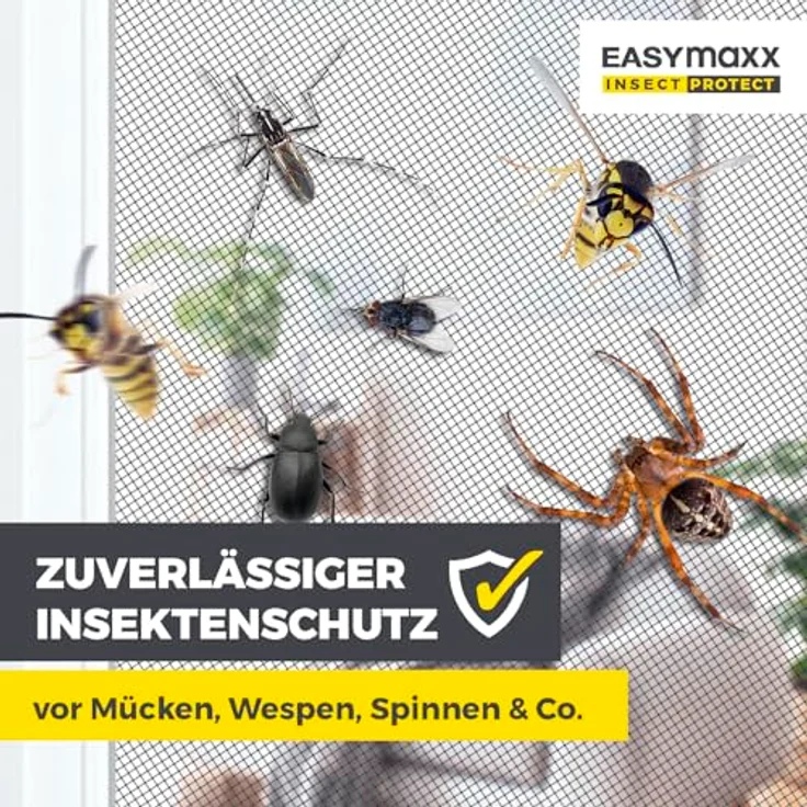 EASYmaxx Insect Protect Fliegengitter Balkontür, Teleskop Insektenschutz ohne Bohren, max. 122 x 285 cm, integriertes Netz, magnetischer Verschluss – Bild 4