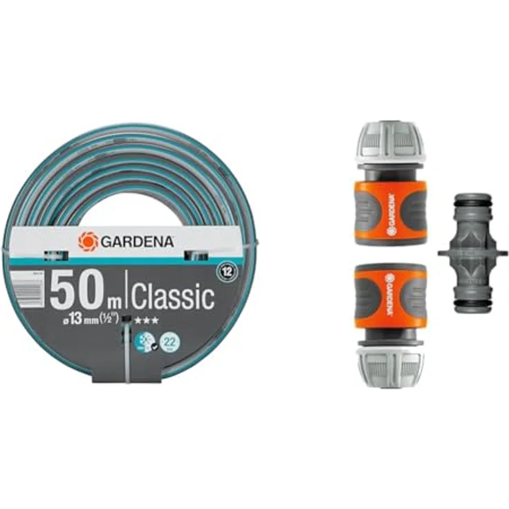 GARDENA Classic Schlauch 13 mm (1/2 Zoll), 50 m: Universeller Gartenschlauch aus robustem Kreuzgewebe, 22 bar Berstdruck, druck- und UV-beständig (18010-20) – Bild 2