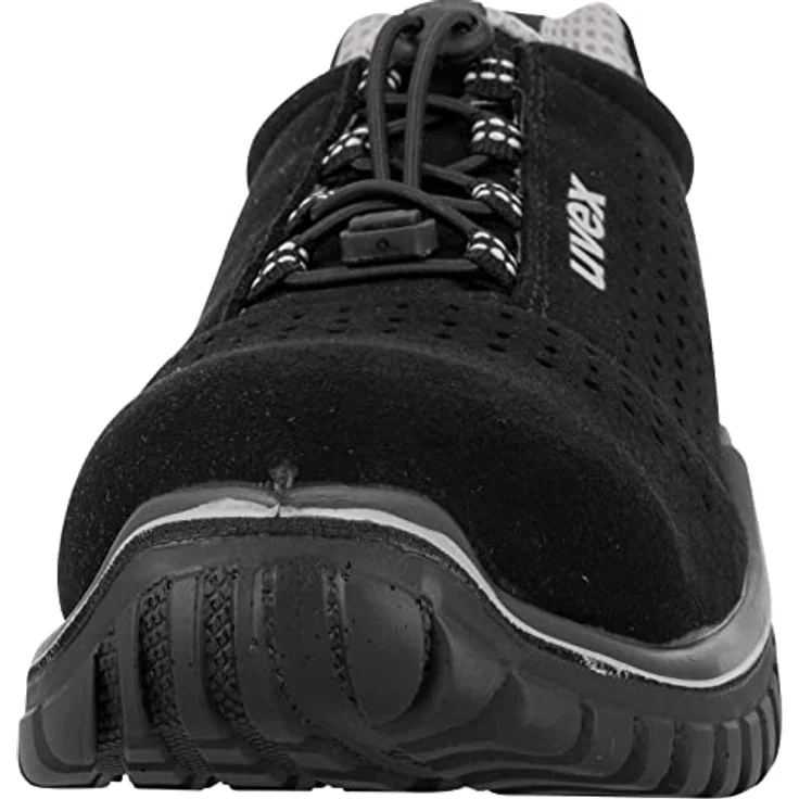 Uvex Motion Style Halbschuh S1 SRC ESD, Sicherheitsschuhe mit Stahlkappe, atmungsaktiv und rutschfest, Schwarz, Größe 48 – Bild 4