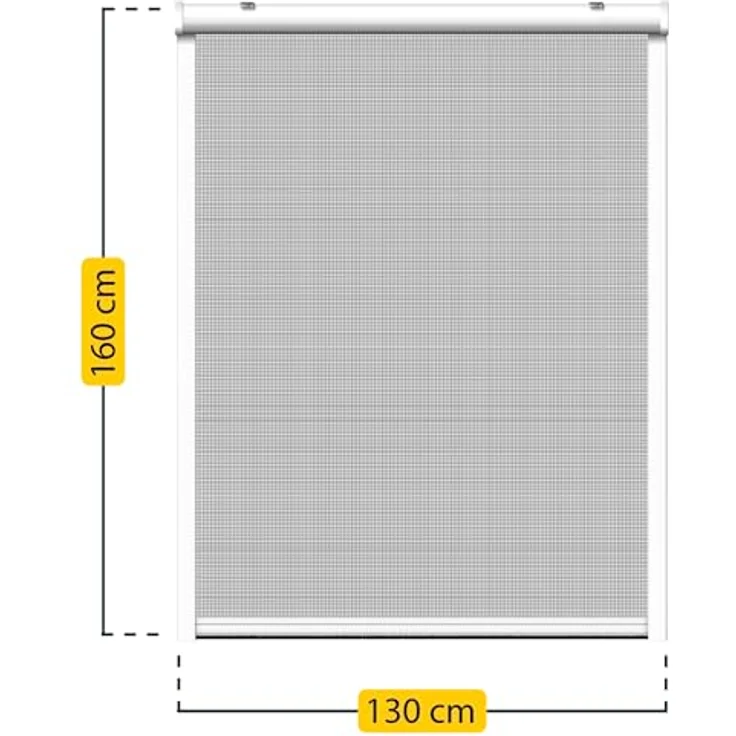Schellenberg Fliegenschutz-Rollo 130 x 160 cm anthrazit/weiß kürzbar, Insektenschutz mit Fiberglasgewebe und Aluminiumprofilen – Bild 5