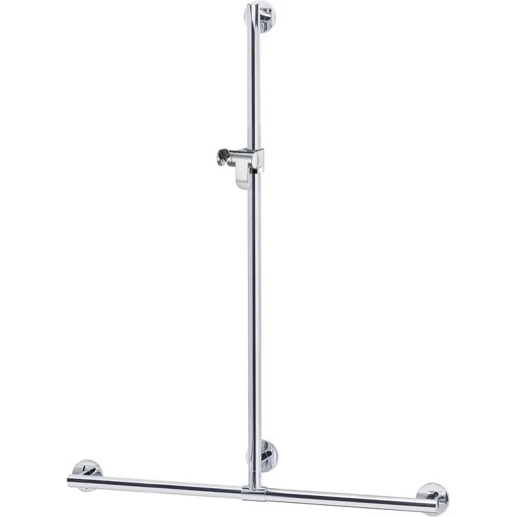 Keuco Duschhandlauf Plan Care 34914, Chrom mit Brausestange 682/1263 mm und ergonomischem Design
