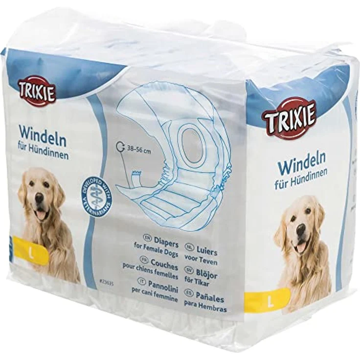 Trixie 23635 Windeln für Hündinnen, L: 38–56 cm, 12 St. – Bild 1