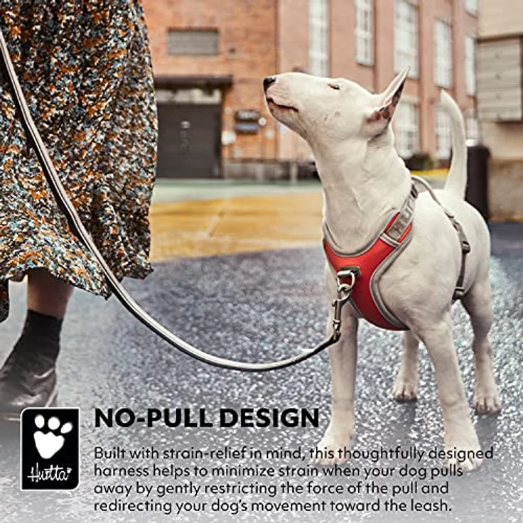 Hurtta Venture No-Pull Geschirr für kleine Hunde, reflektierend, verstellbar, wasserdicht, Coral Pink 35-40 cm – Bild 3