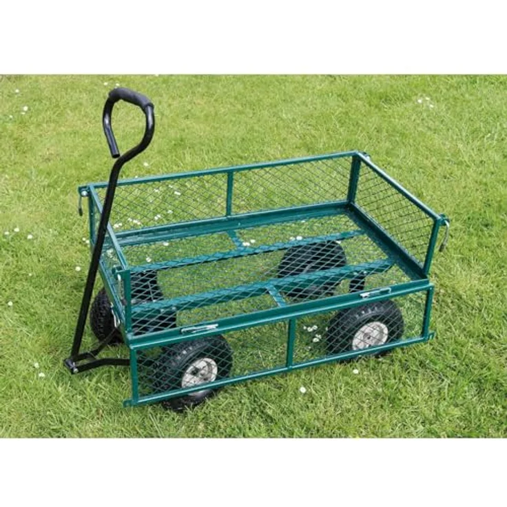 DRAPER Stahlgeflecht-Gartenwagen, grün – Bild 3