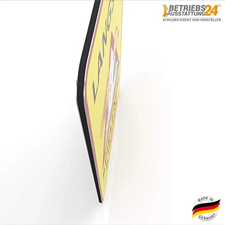 Betriebsausstattung24 Hinweisschild für Spielstraßen/verkehrsberuhigte Straßen | Spielende Kinder | 2mm (20,0 x 30,0 cm, LANGSAM! - spielende Kinder) – Bild 3