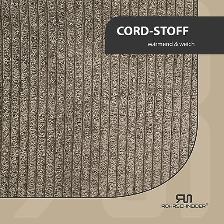 Rohrschneider Katzenbett Cordstoff mit Spielkugelset (Taupe, breiter Cordstoff) – Bild 4