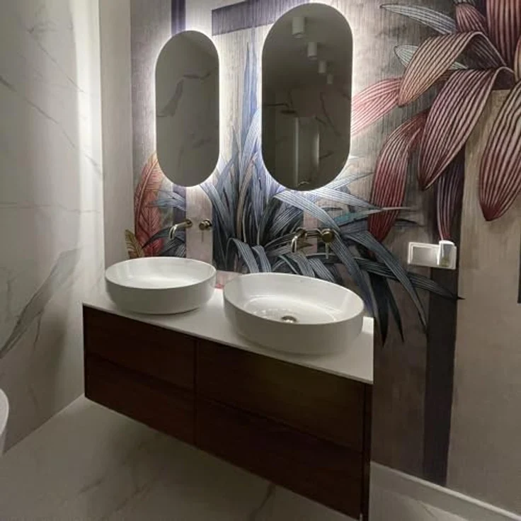 wohnwerk.idee Aufsatzwaschbecken Keramik Weiß 55x41,5cm Queen - Geräumiges Design, strapazierfähiges Material, einfache Installation – Bild 3