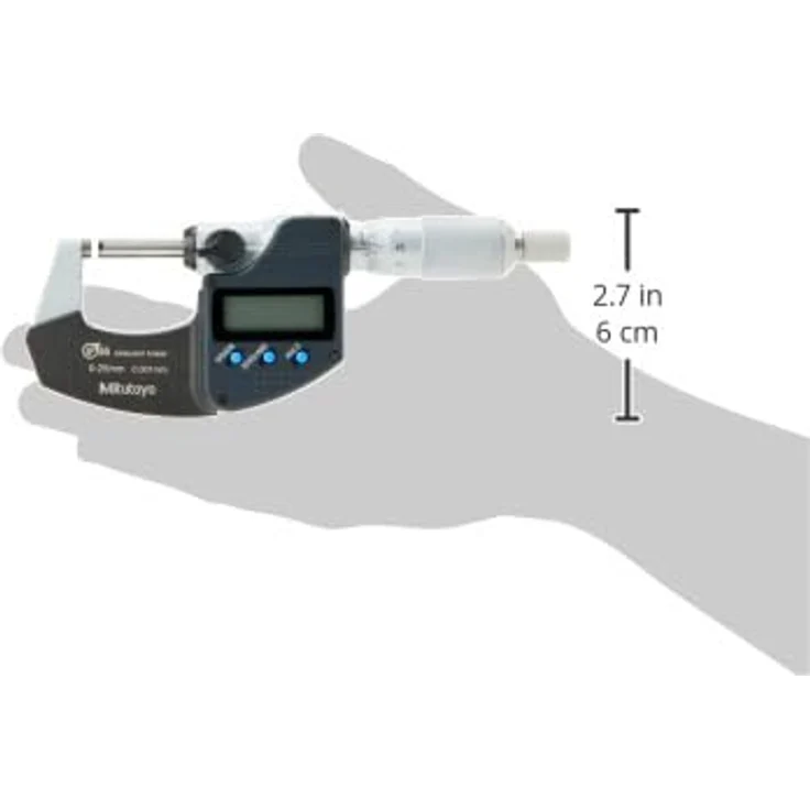 MITUTOYO Digital Bügelmessschraube Serie 293 ohne Datenausgang IP65, Messbereich 0-25 mm, 1 Stück,293-240-30 – Bild 2