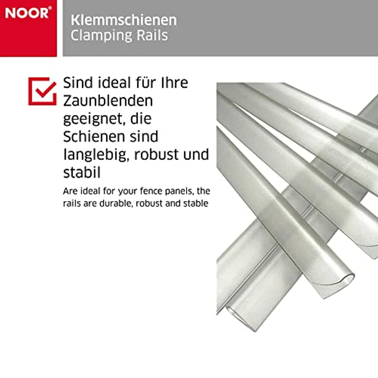Klemmschienen 25-er Set Transparent 19x1,5cm – Bild 3