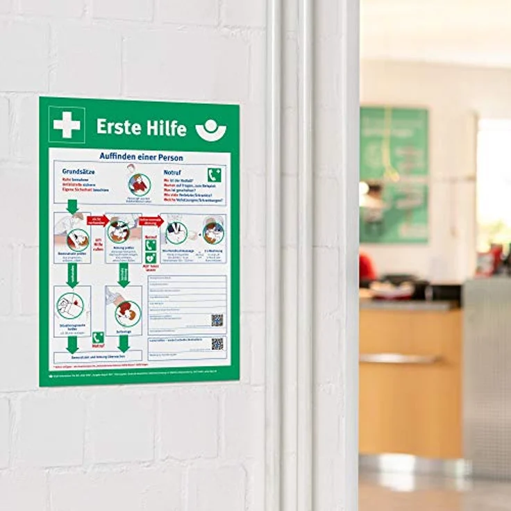 Anleitung zur Ersten Hilfe, Hart-PVC, 400 x 560 mm, Erste Hilfe Schild, Rettungszeichen, 40 x 56 cm – Bild 3