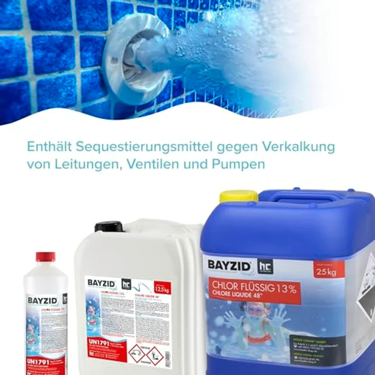 1 x 12,5 kg BAYZID Chlor 13% flüssig für Pools – Bild 6