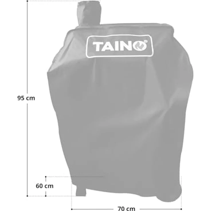 TAINO Grillabdeckhaube HERO, Wetterschutz für Smoker aus schmutz- und wasserabweisendem Oxford-Polyester, 70 x 60 x 95 cm – Bild 6