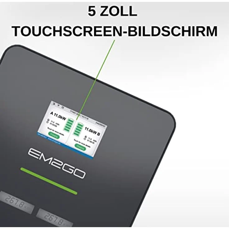 EM2GO Duo Power Wallbox 11kW, EV Charger Typ 2 Steckdose, Auto Ladestation 2X 11kw, Wall Box mit intelligenter Steuerung, Ladestation Elektroauto inkl. Ethernet und WLAN - Preisvergleich – Bild 5