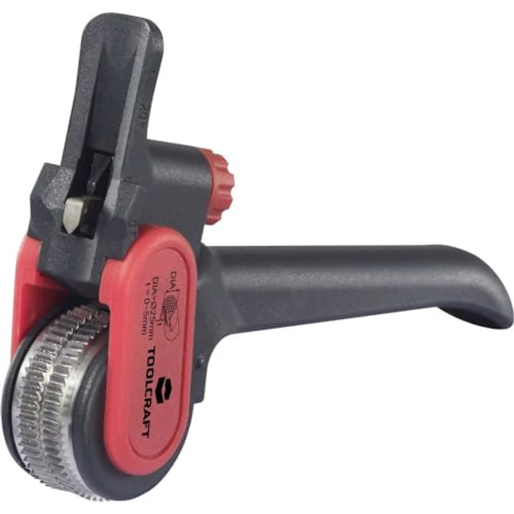 Toolcraft TO-9658965 Ratschen-Kabelschneider 25 mm, Zange für schnelle und präzise Abisolierarbeiten, mit Schnappverschlussmechanismus und Skala – Bild 1