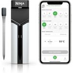 Ninja ProChef Kabelloser Temperaturfühler/Bratenthermometer, 50m Bluetooth-Reichweite, 30h Batterielaufzeit, App-Verbunden, Hitzebeständig, Wasserdicht, WP100EU