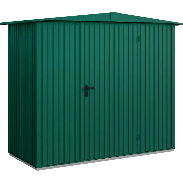 Hörmann Gartenhaus Hörmann Metall-Gerätehaus Berry Classic mit Satteldach Typ 1, (Berry Classic mit Satteldach) - Stauraumlösung mit senkrechten Lamellen, Farbe nach Wahl