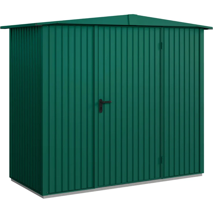 Hörmann Gartenhaus Hörmann Metall-Gerätehaus Berry Classic mit Satteldach Typ 1, (Berry Classic mit Satteldach) - Stauraumlösung mit senkrechten Lamellen, Farbe nach Wahl