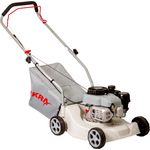 Ikra Benzin-Rasenmäher IPLM 1341 1,8 KW, 41 cm Schnittbreite, grau/rot, 45-Liter-Fangkorb, Primer-Starter, klappbarer Führungsholm