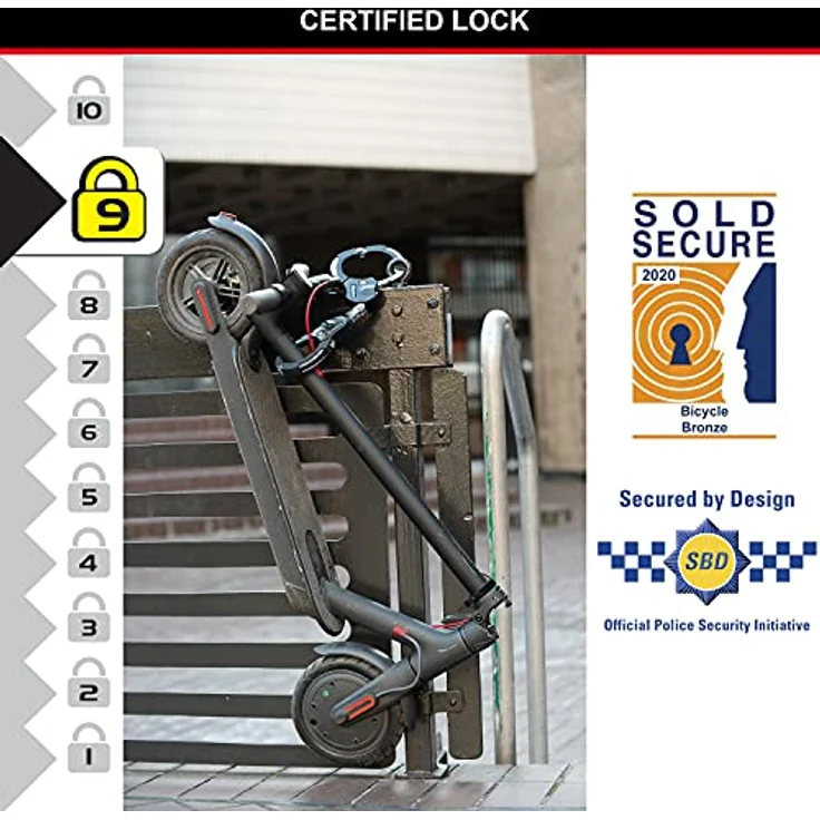 Master Lock Street Cuff mit Schlüssel Kurz 8200EURDPRO – Bild 3