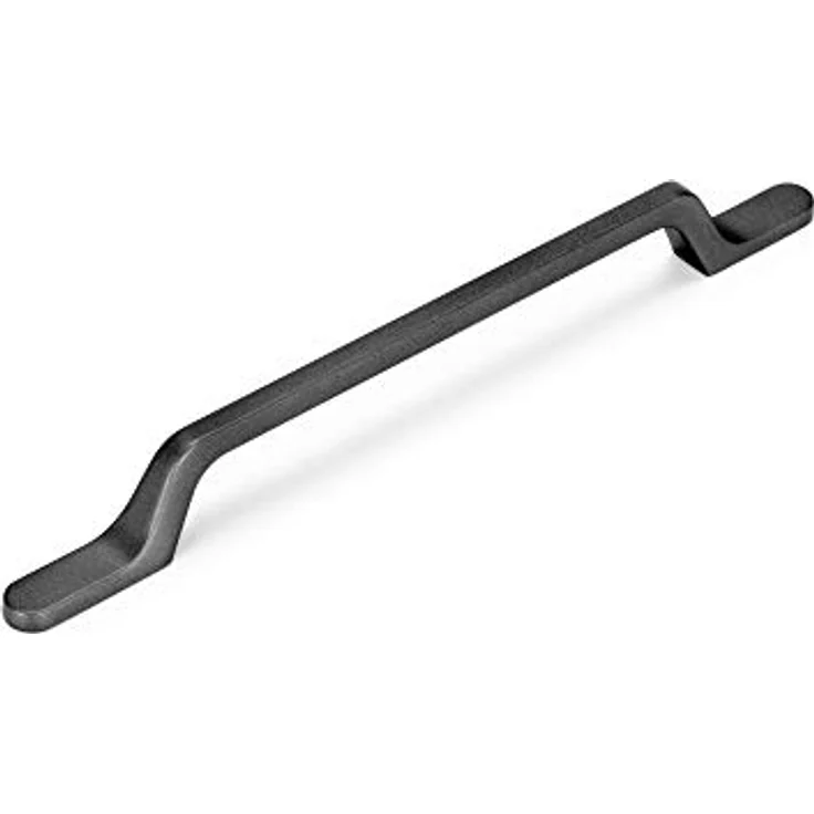 Emuca Möbelgriff, Aluminium, Dunkelgrau, Achsabstände 160mm, Länge 225mm, 25 Stück – Bild 1