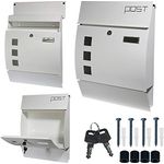 HELO Briefkasten Wandbriefkasten Postkasten Postfach inkl. Zeitungsrolle Weiß U2