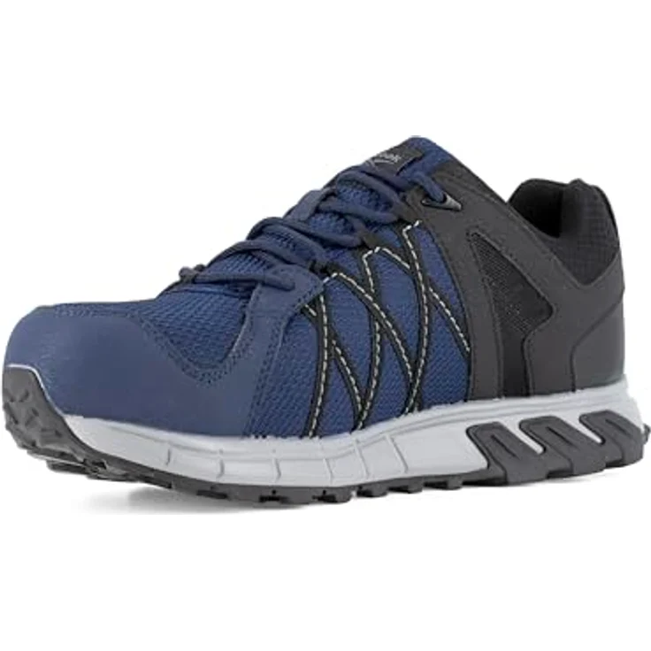 Reebok S1P Trailgrip Sicherheitsschuhe, navy black, sportlicher Halbschuh mit atmungsaktivem Obermaterial und Aluminium-Zehenkappe, Größe 47 – Bild 6