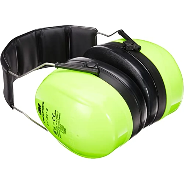 3M Peltor Optime III Kapselgehörschutz, Kopfbügel, Hi-Viz, SNR 35 dB, hohe Sichtbarkeit, 1 Stück, grün – Bild 2