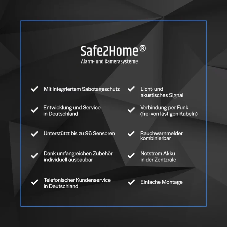 Safe2Home® Funk Alarmanlagen Basis Set SP210 mit Sabotageschutz – WIFI / GSM / SMS Alarmierung - Lichtsteuerung – Bild 5