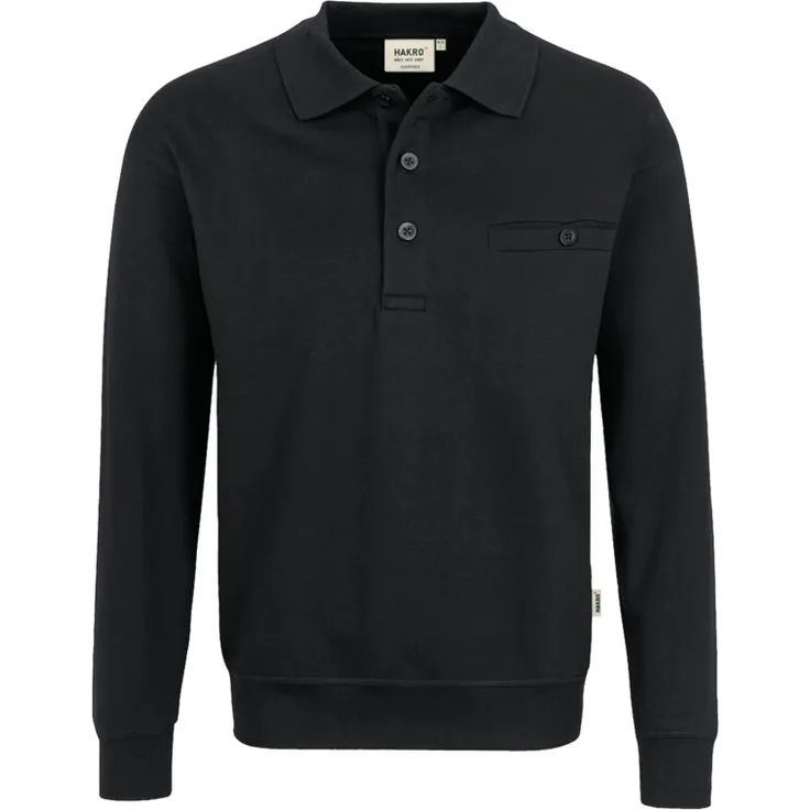 HAKRO Pocket-Sweatshirt Premium 457, schwarz, XS