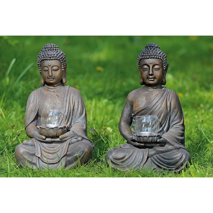 Windlicht Buddha 2 Ausführungen H 41cm Stückpreis