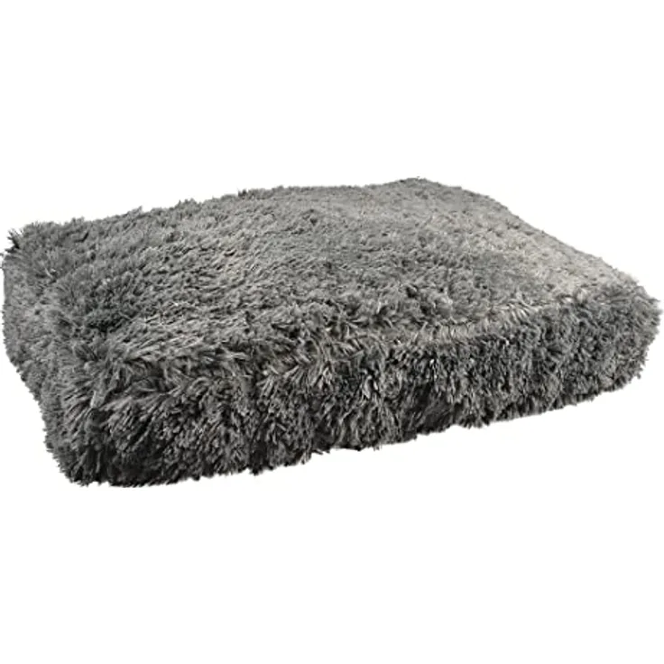 duvoplus Rechteckiges Kissen ultraweich, 97 x 68 x 18,5 cm, Dunkelgrau, 100% Polyester, waschbar bei 30 °C, ideal für kleine bis mittelgroße Haustiere