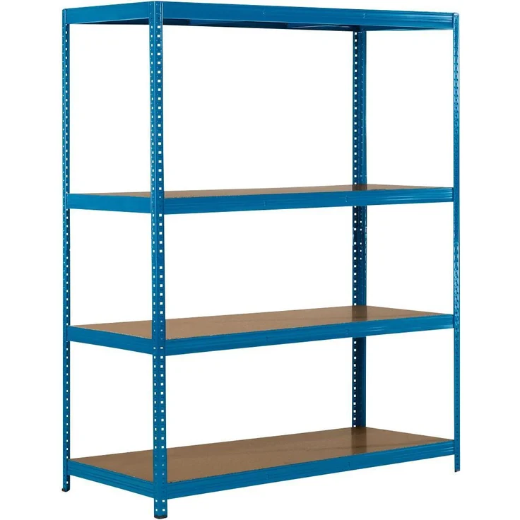 SZ Metall Weitspannregal 28202-4, Kellerregal in blau, 150 x 80 x 200 cm