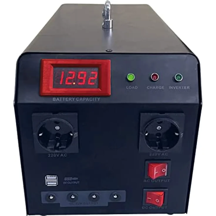 MAUK Solar Power Pack Station Powerpack 300W, Komplettset mit 60W Solarpanel und 2 LED-Birnen für Blackout-Notstromversorgung – Bild 3